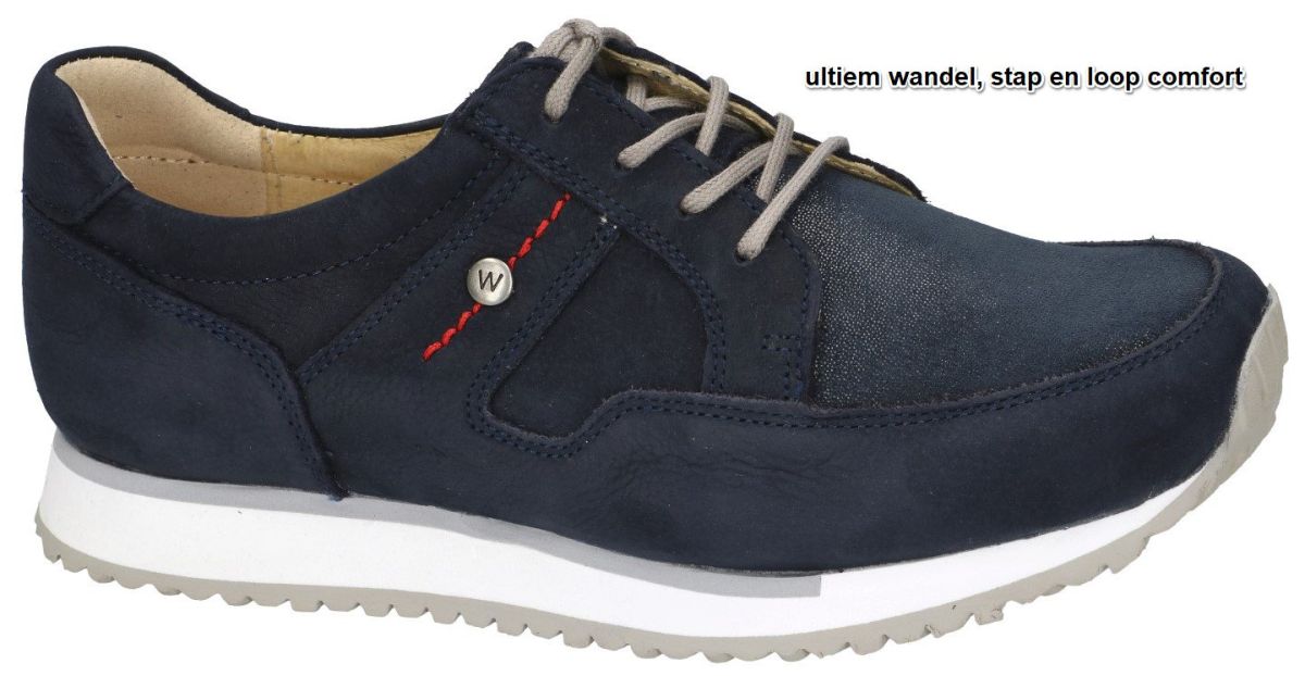 Wolky 0580411 E WALK sneakers blauw donker | Schoenen Karo