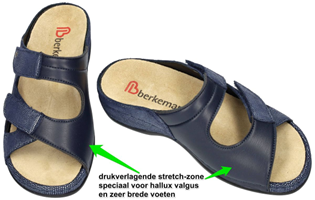 Schoenen, slippers, sandalen voor hallux valgus, hamertenen en andere knobbels - Berkemann